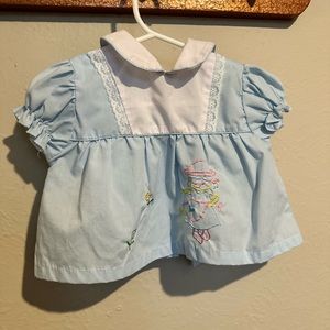 Vintage embroidered top - 6-9 months